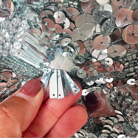 Alice and Olivia Addie Sequin-Embellished Bodycon Mini Dress Size 4 Homecoming◼️ - Picture 7 of 14